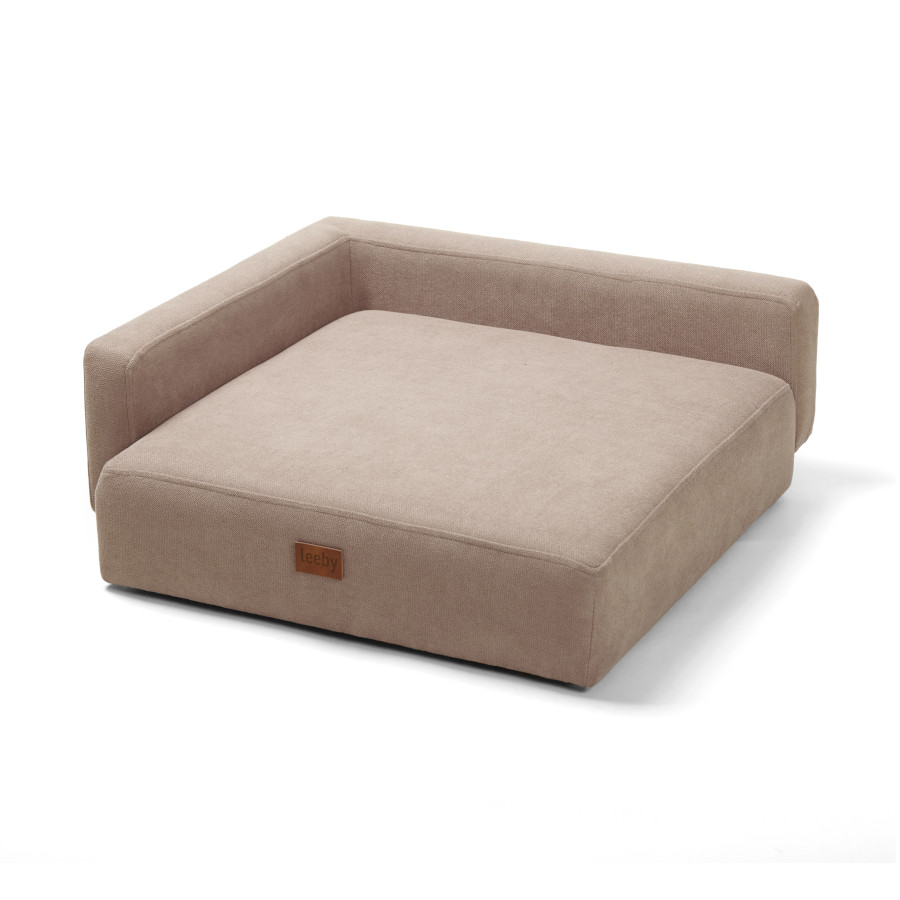 Leeby sofá chaiselongue beige para perros