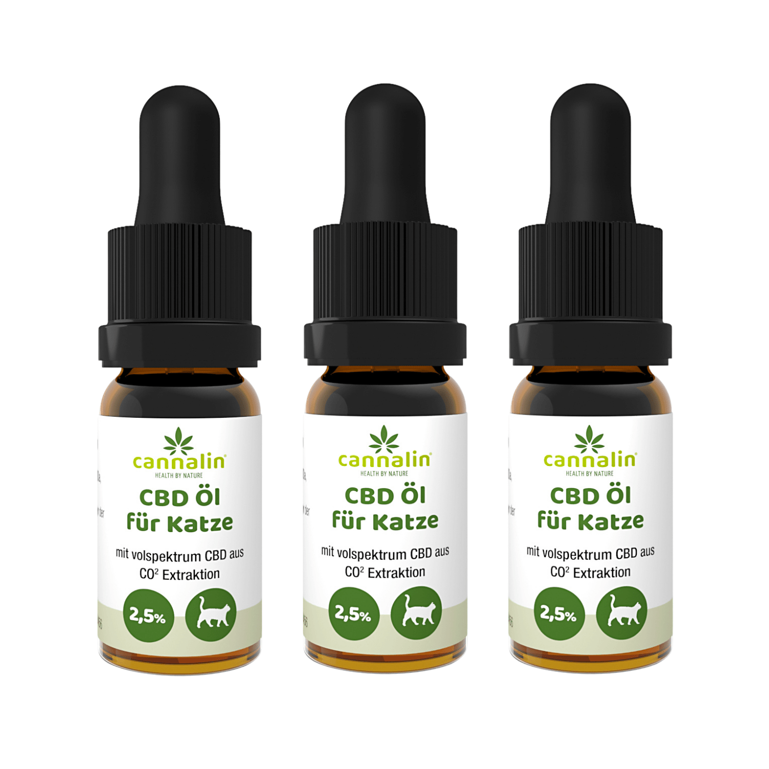 Cannalin – Aceite de CBD 3x para gatos con aceite de salmón – 2,5