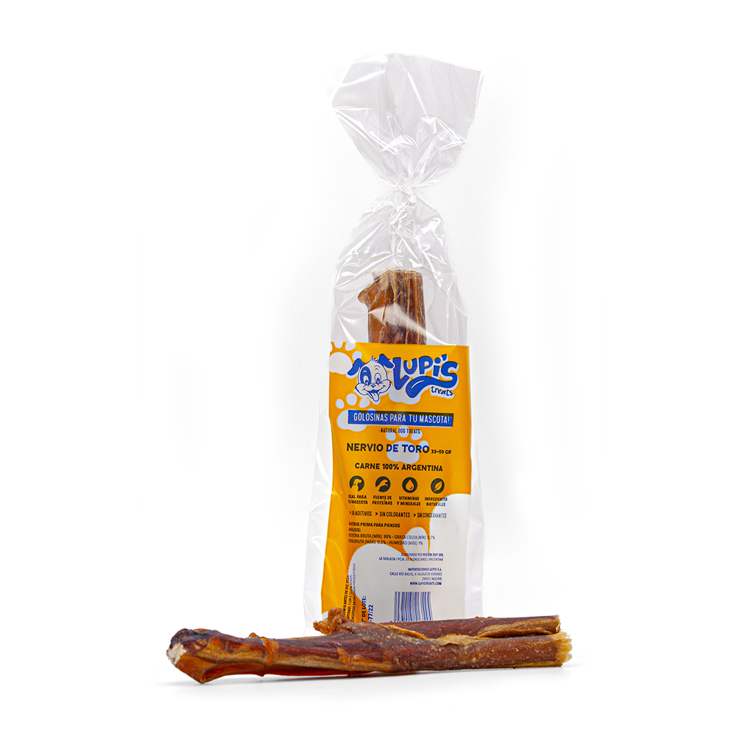 Nervio de Toro +50 Gr Premium 100% Natural. Fabricado en Argentina.