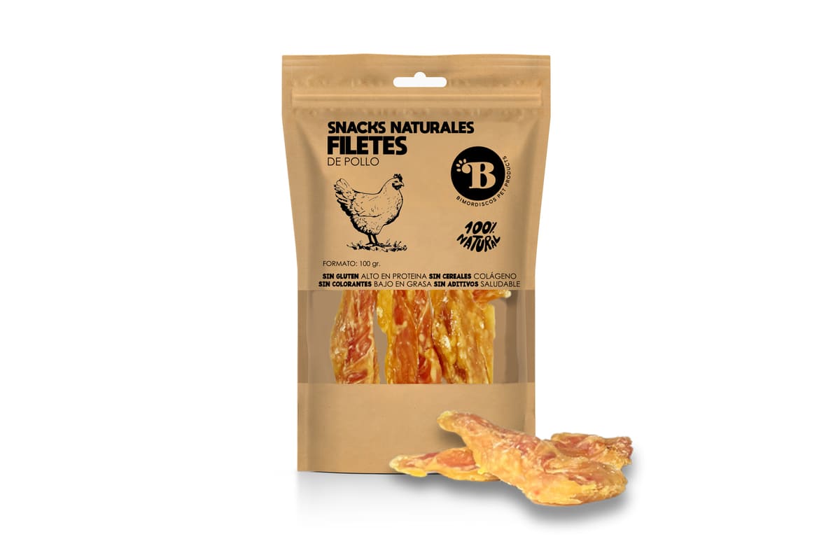 BIMORDISCOS Filetes de Pollo para Perros y Gatos – 500g