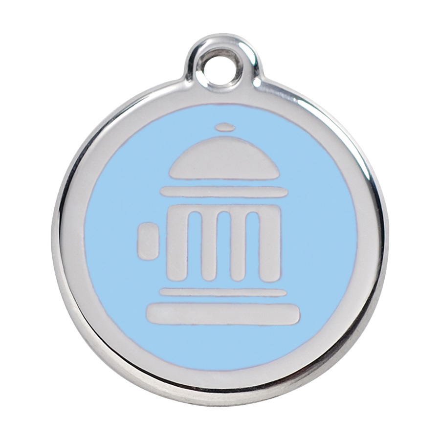 Placa identificativa Acero Inoxidable Esmalte Boca de incendio Azul Claro para perros
