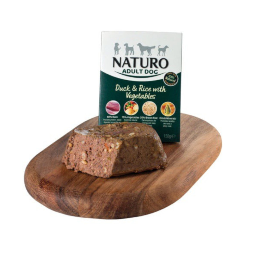 150 g Naturo Adult Pato con Arroz y Vegetales tarrina para perros