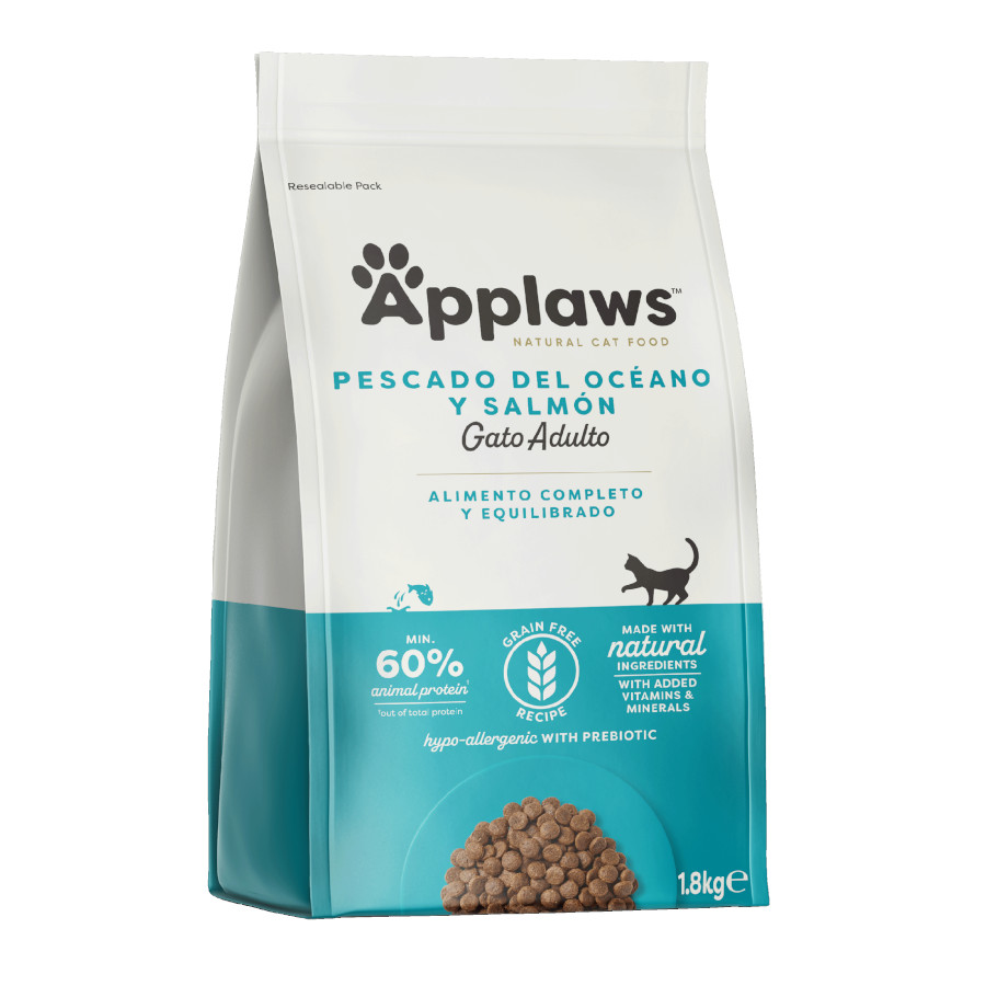 Applaws Adult Grain Free Pescado Azul y Salmón pienso para gatos