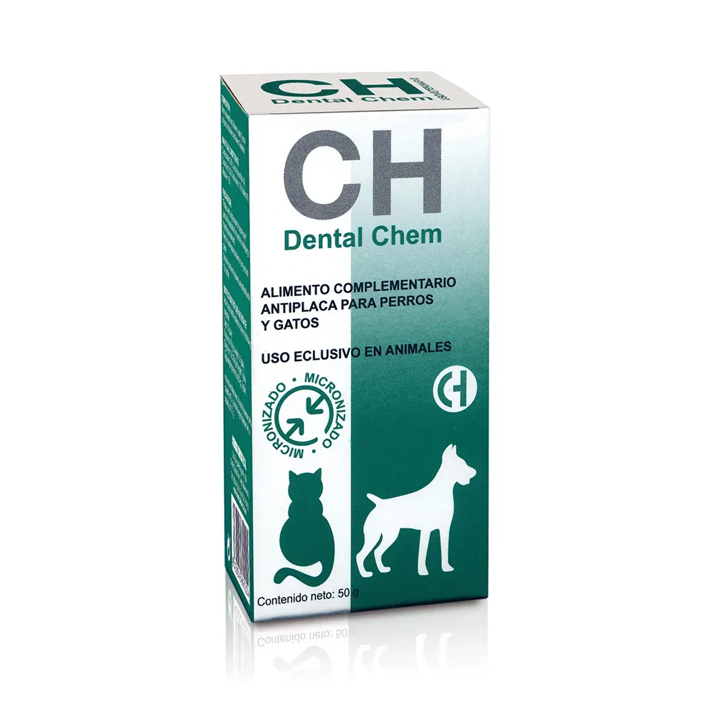 Dental Chem 50 g complemento alimenticio para mejorar la higiene bucal de perros y gatos Chemical Ibérica