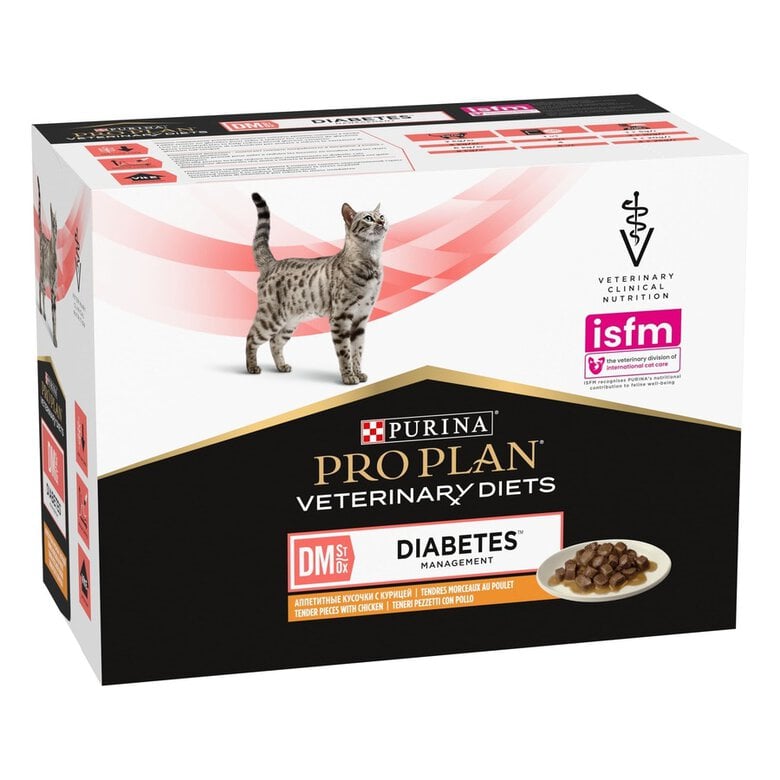 Purina Pro Plan Veterinary Diets – Comida húmeda para gatitos y gatos adultos Purina Pro Plan Diabetes Dietas Veterinarias 10 x 85 g. 850 g