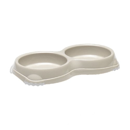 MP COMEDERO SMARTY GATO DOBLE (GRIS 2 x 200 ml ( 26 x 14 x 3.5 ))