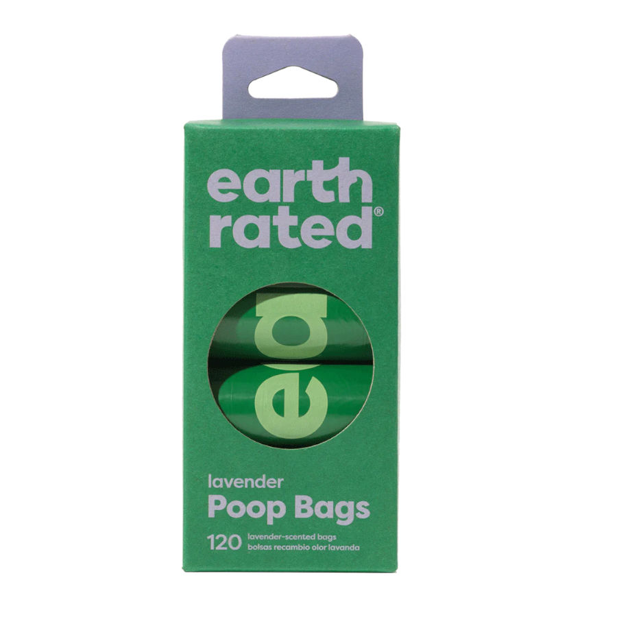 Dispensador para bolsas de residuos para perros con 15 bolsas biodegradables de popa y lavanda Earth Rated DISPGREEN 