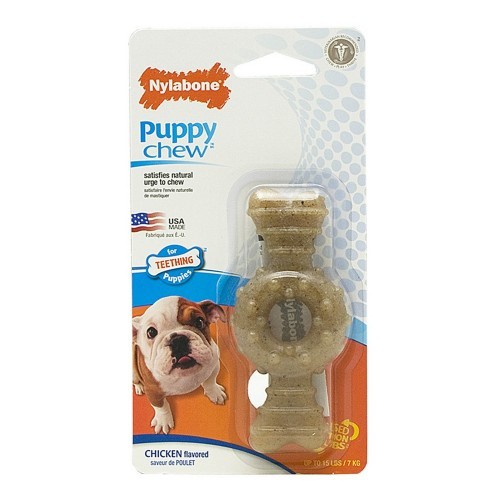 Hueso masticable de plástico de juguete para cachorros color Marrón, , large image number null