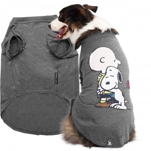 Camiseta para perros Charlie Snoopy Hug color grafito, , large image number null
