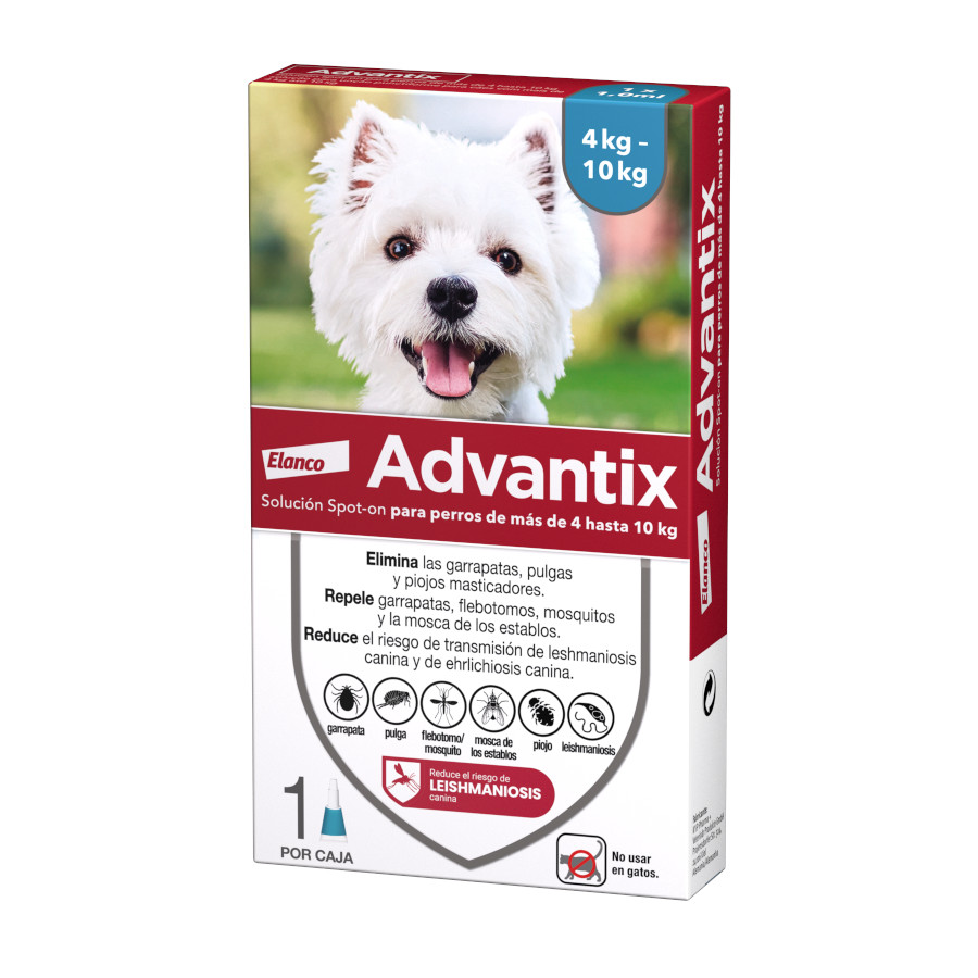 4-10 kg (1 ud.) Advantix Pipetas Antiparasitarias para perros