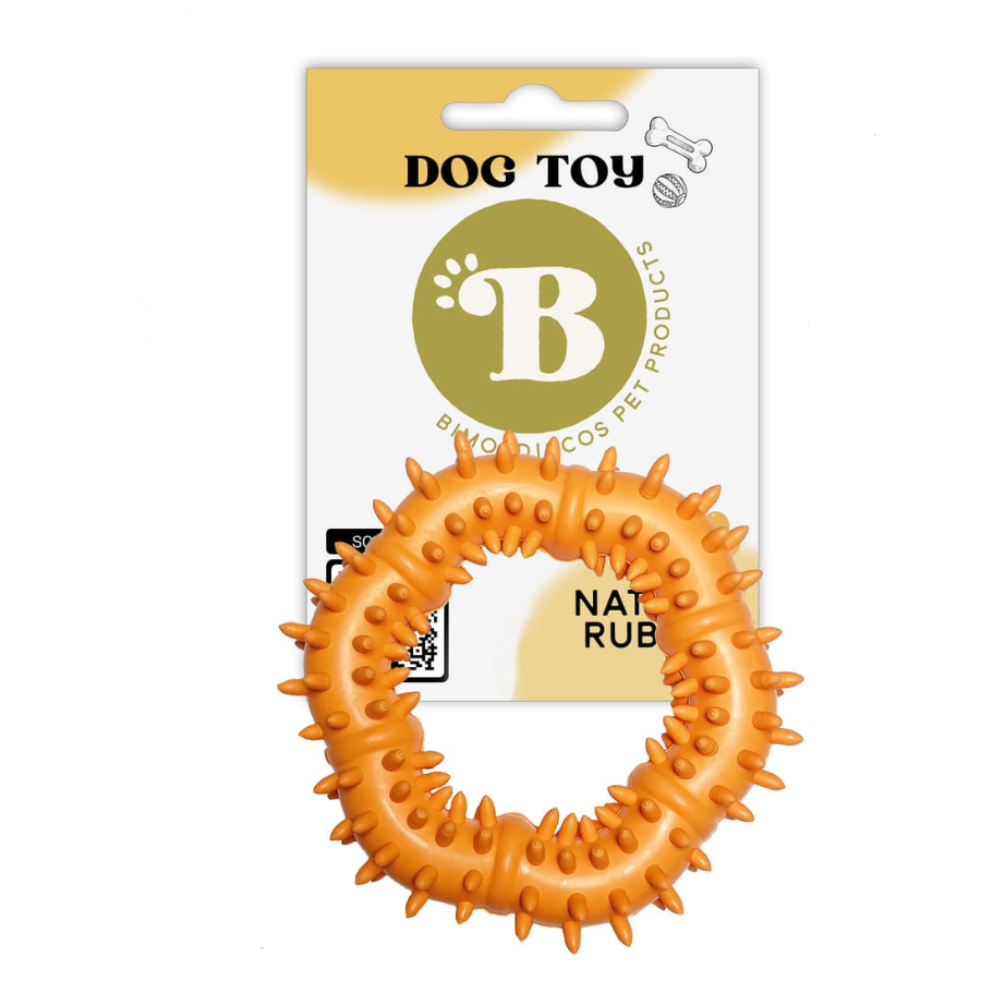 BIMORDISCOS Dental Ring Aro Mordedor de Goma Natural para Perros