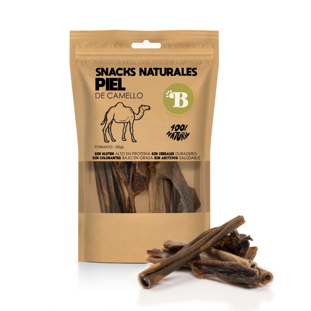 BIMORDISCOS Piel deshidratada de camello para perros