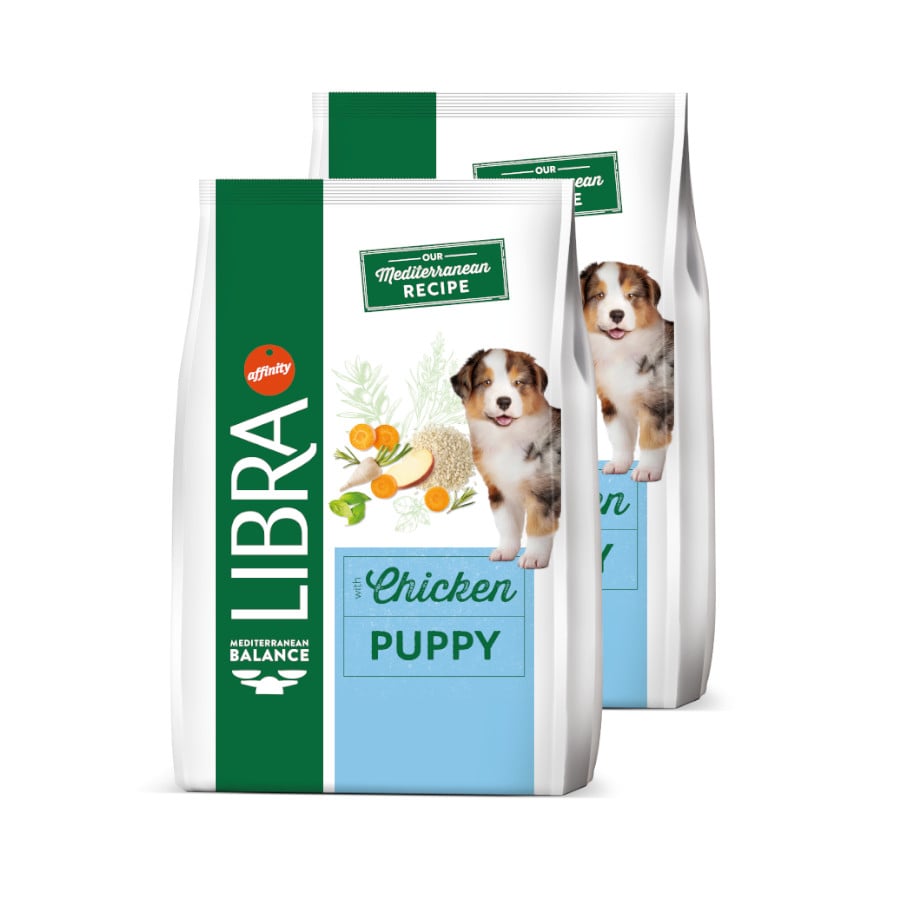 2 x 12 kg Libra Puppy Pollo y Arroz pienso para perros ¡Pack ahorro!