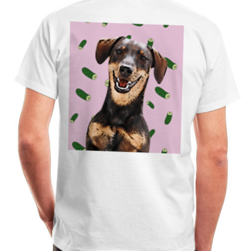 Camiseta de algodón personalizada pepinos color Violeta, , large image number null