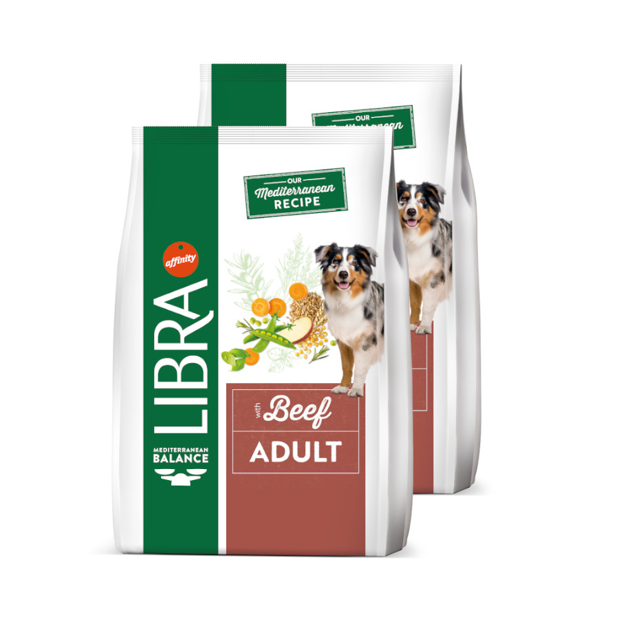 2 x 14 kg Libra Adult Buey pienso para perros ¡Pack ahorro!