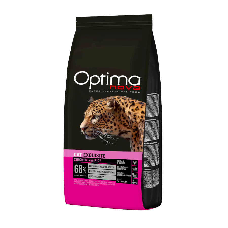 2 kg Optima Nova Exquisite Pollo y Arroz pienso para gatos