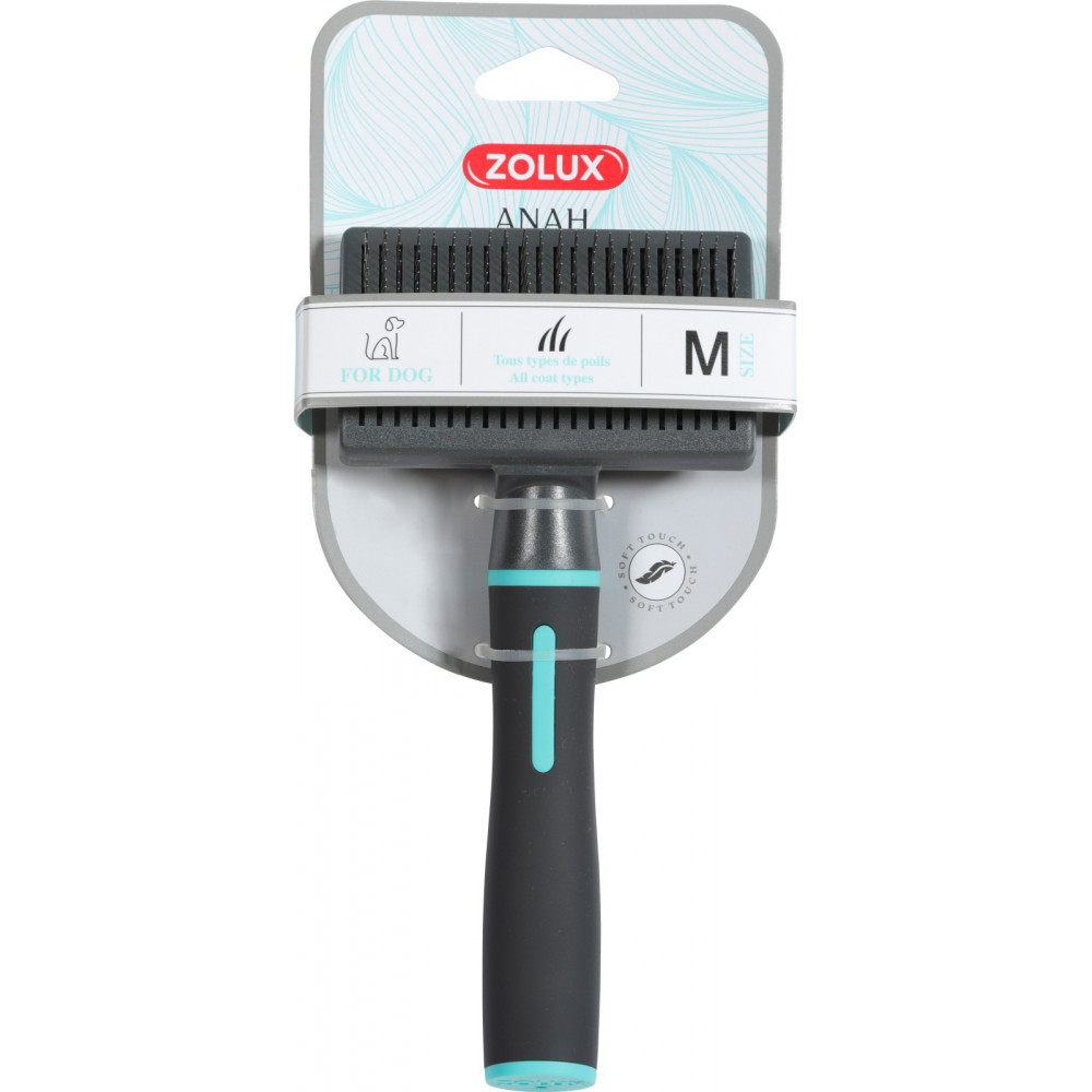 Zolux-Brosse Slicker Retractable Talla L 10.8 x 7.6 x 21 cm Gama ANAH para Perros ZO-470808