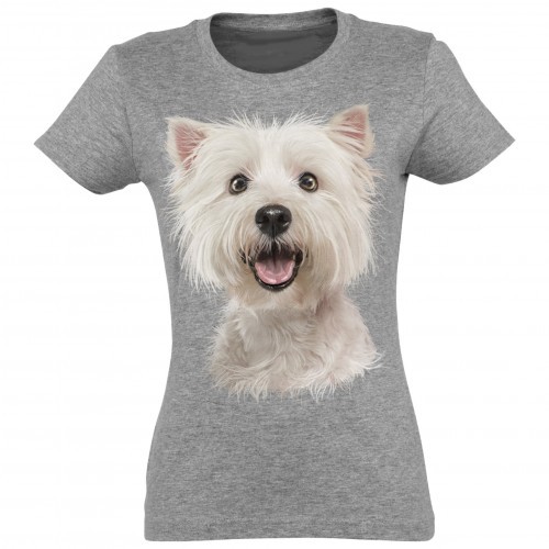 Camiseta Mujer Westie color Gris, , large image number null