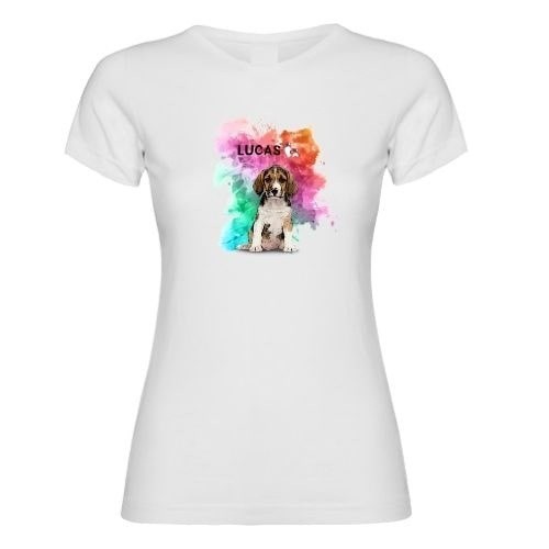Camiseta chica mancha personalizable color Blanco, , large image number null