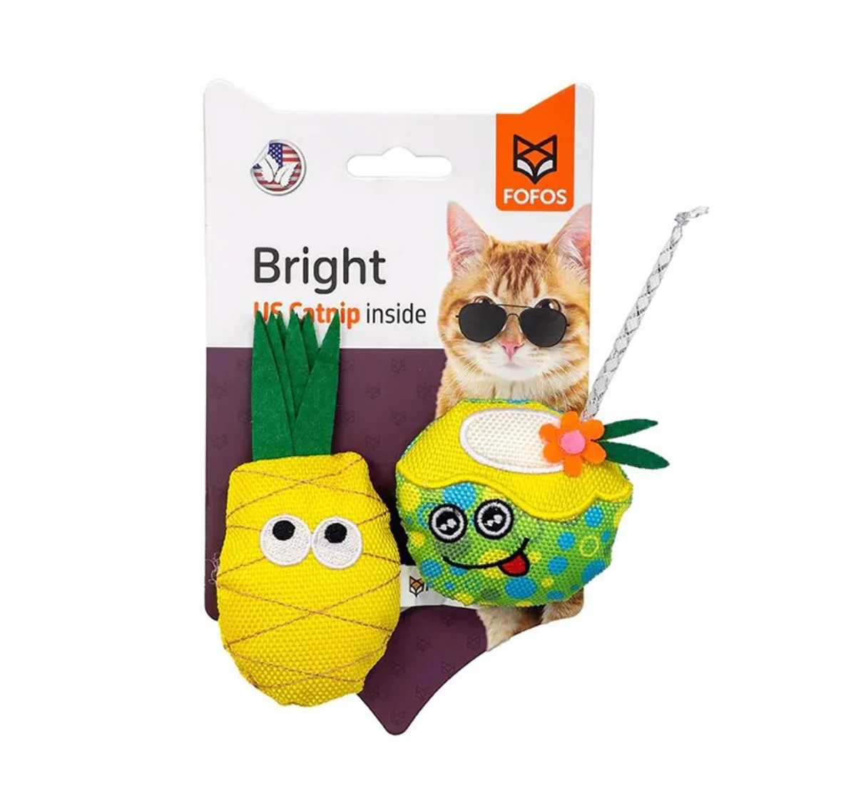FOFOS | Peluche Jugo y Piña con Catnip (Colección Verano) - Para Gato