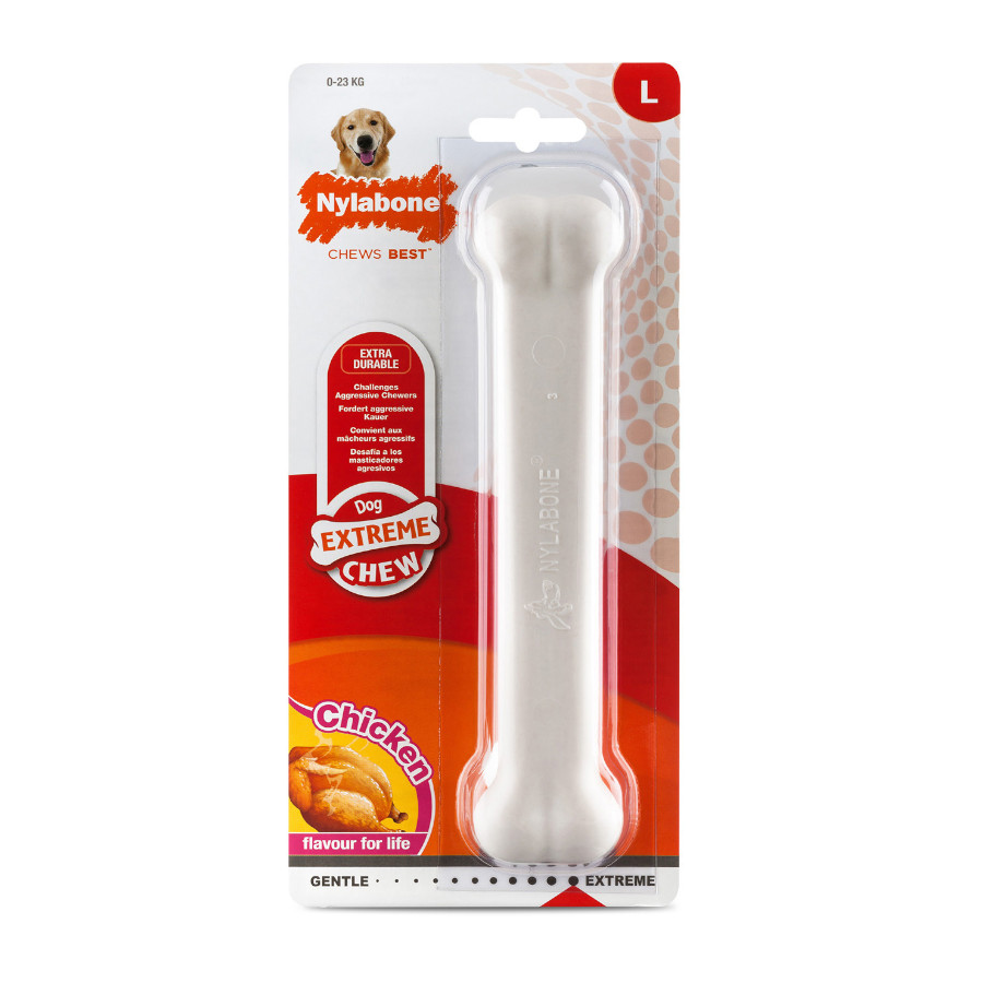 Nylabone Extreme Chew Pollo Hueso Mordedor para perros