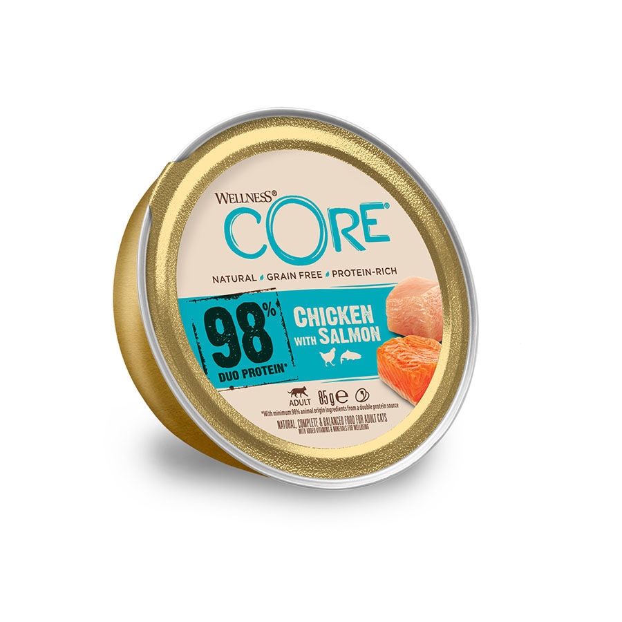 85 g Wellness Core Duo Protein Salmón y Pollo tarrina para gatos