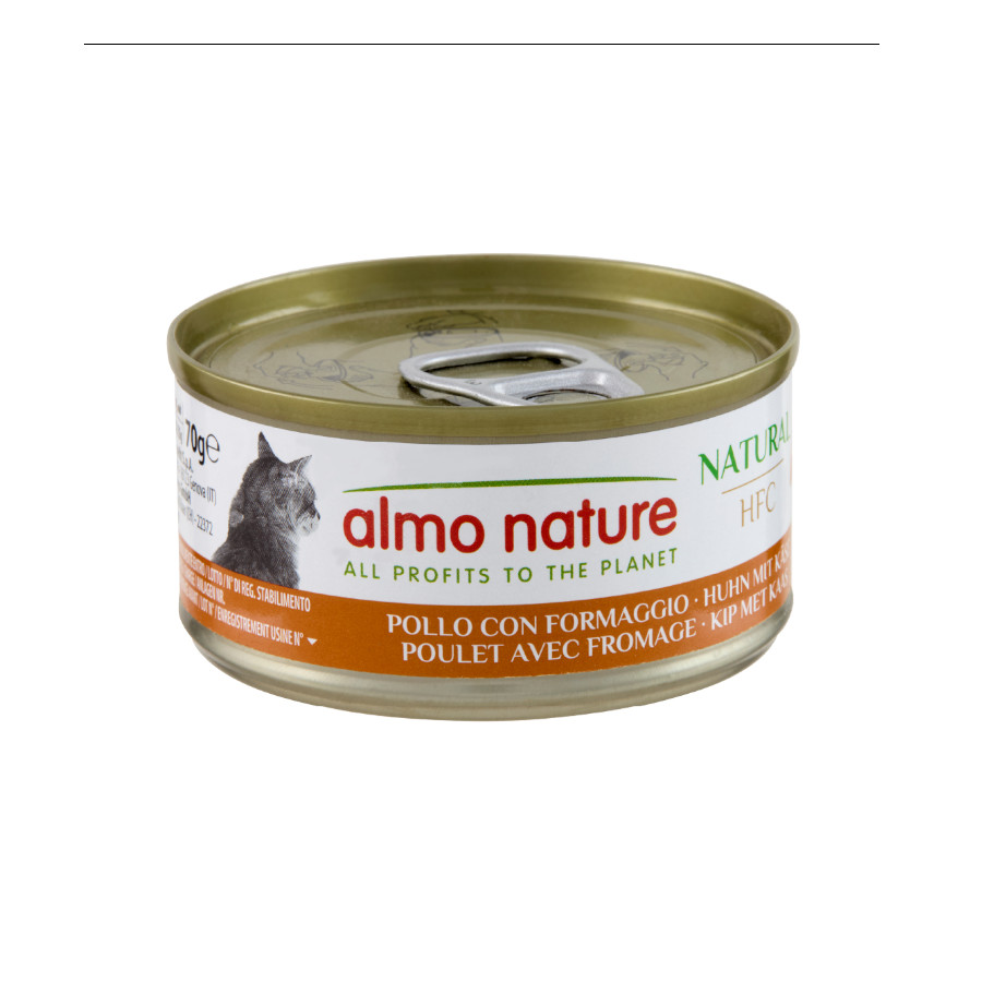 48 latas x 70 g Almo Nature HFC Pollo y Queso para gatos ¡Pack ahorro!