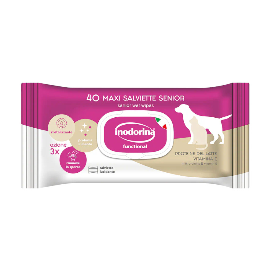 Inodorina Toallitas Sensitive Proteina de Leche para perros y gatos