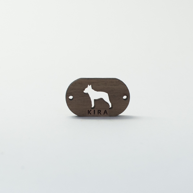 Pulsera de madera Boston Terrier/Bulldog Francés personalizable color Verde, , large image number null