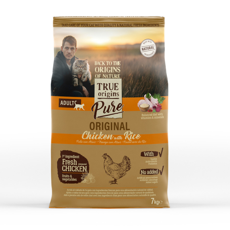 True Origins Pure Adult Pollo pienso para gatos
