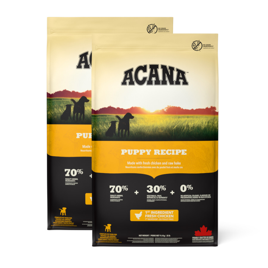 2 x 11.4 kg Acana Puppy & Junior pienso para perros ¡Pack ahorro!