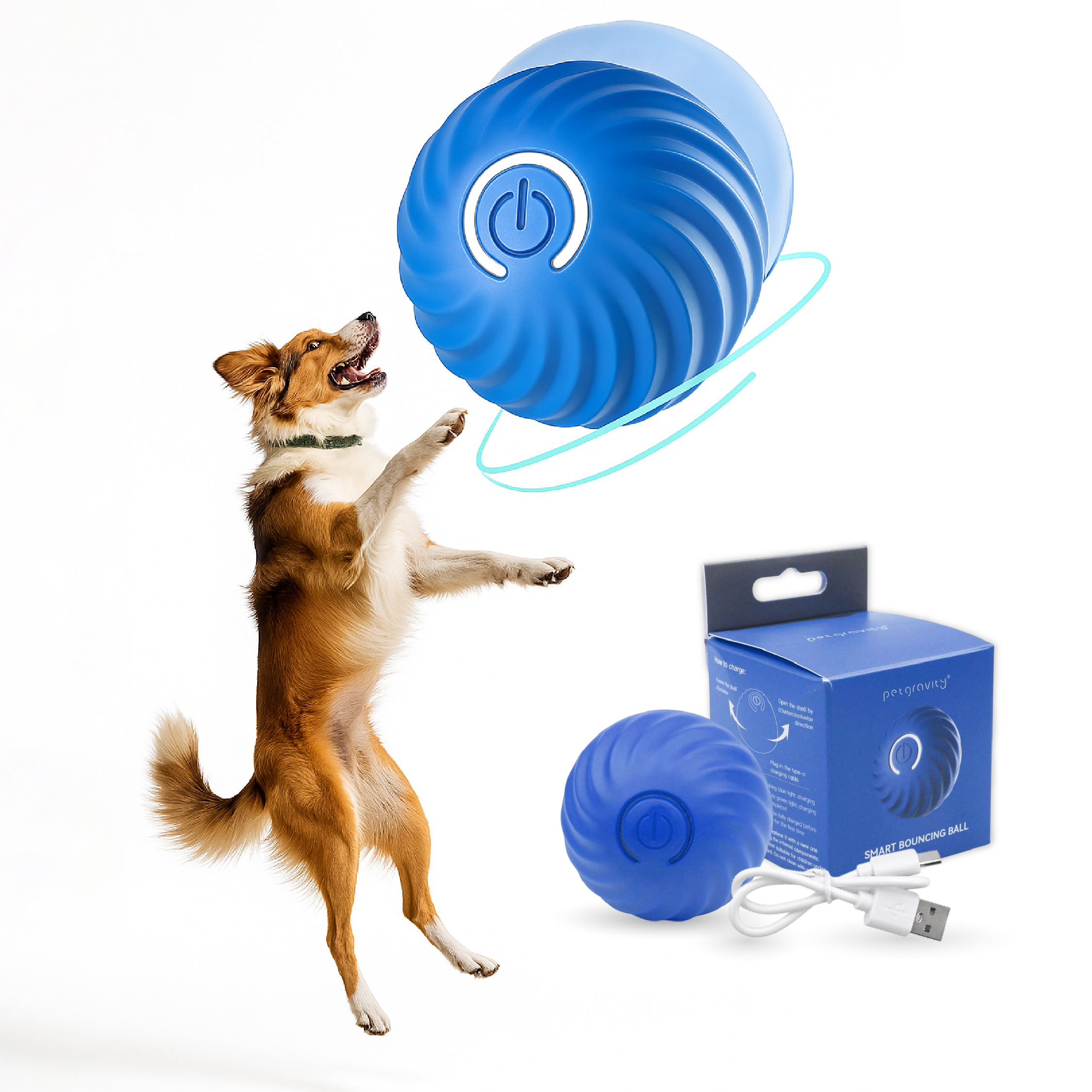Pelota Interactiva Inteligente con Luces LED para Perros – TheKingPet