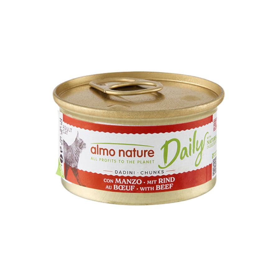 12 latas x 85 g Almo Nature Daily Menu Mousse de Ternera lata para gatos ¡Pack ahorro!