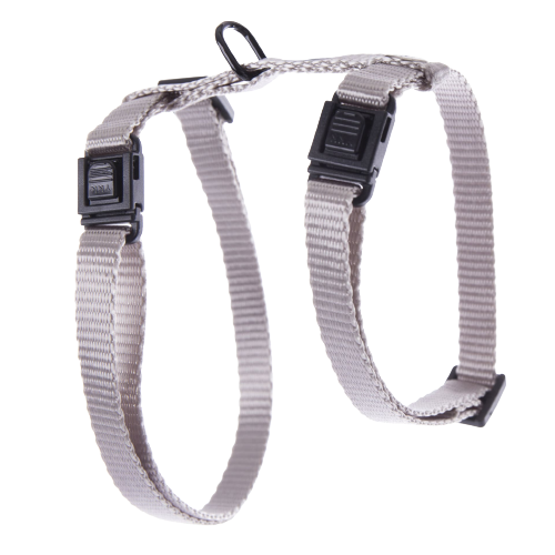 Arnés para gatos de nailon gris