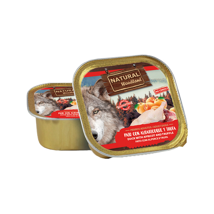 400 g Natural Greatness Pato con Albaricoque y Trufa lata para perros