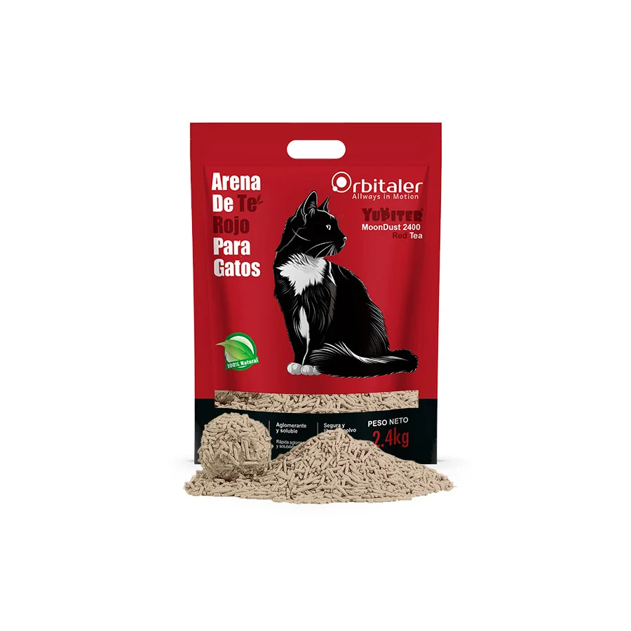 Yupiter® MoonDust 2400 Red Tea arena aglomerante de té rojo para gatos