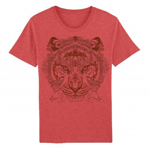 Camiseta Tigre Mandala color Rojo, , large image number null