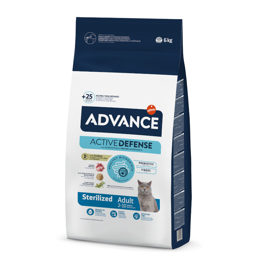 6 kg Advance Adult Sterilized Pavo y Cebada pienso para gatos