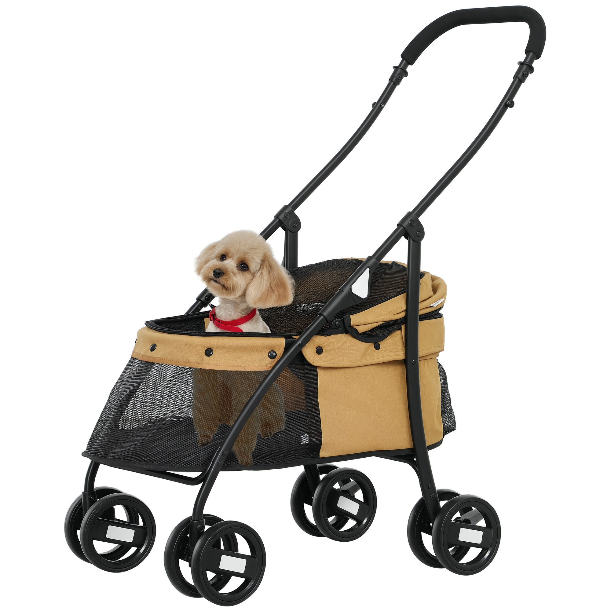 PawHut Carrito para Mascotas Café