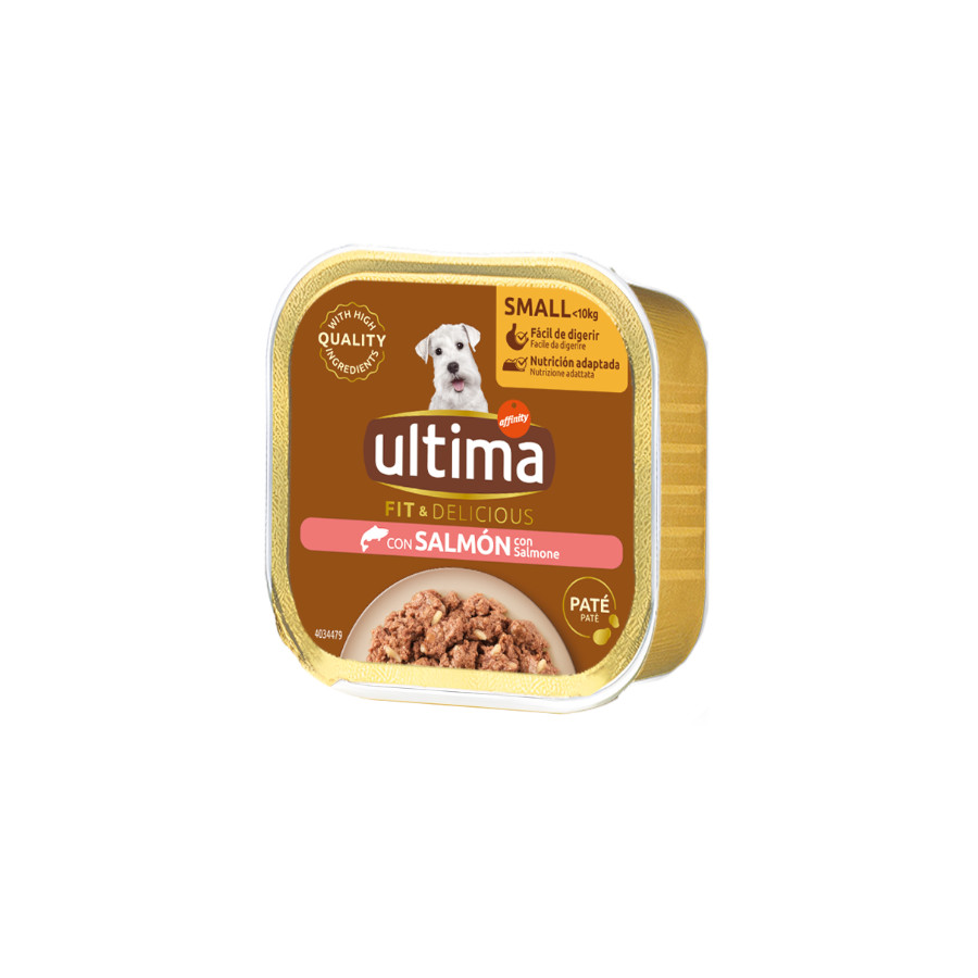 Imagen de Ultima Fit & Delicious Mini Salmón en Paté Tarrina para perros