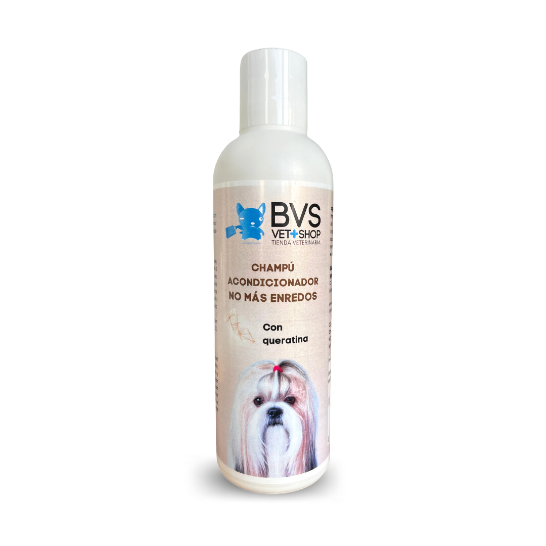 Champú Acondicionador con Queratina No más Enredos BVS | Champú para suavizar y facilitar el desenredado del pelo de tu perro.