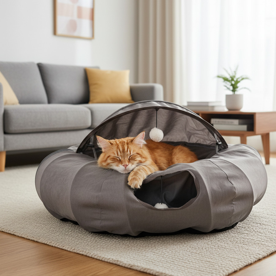 All For Paws Lamb Cat Túnel Dona Gris para gatos