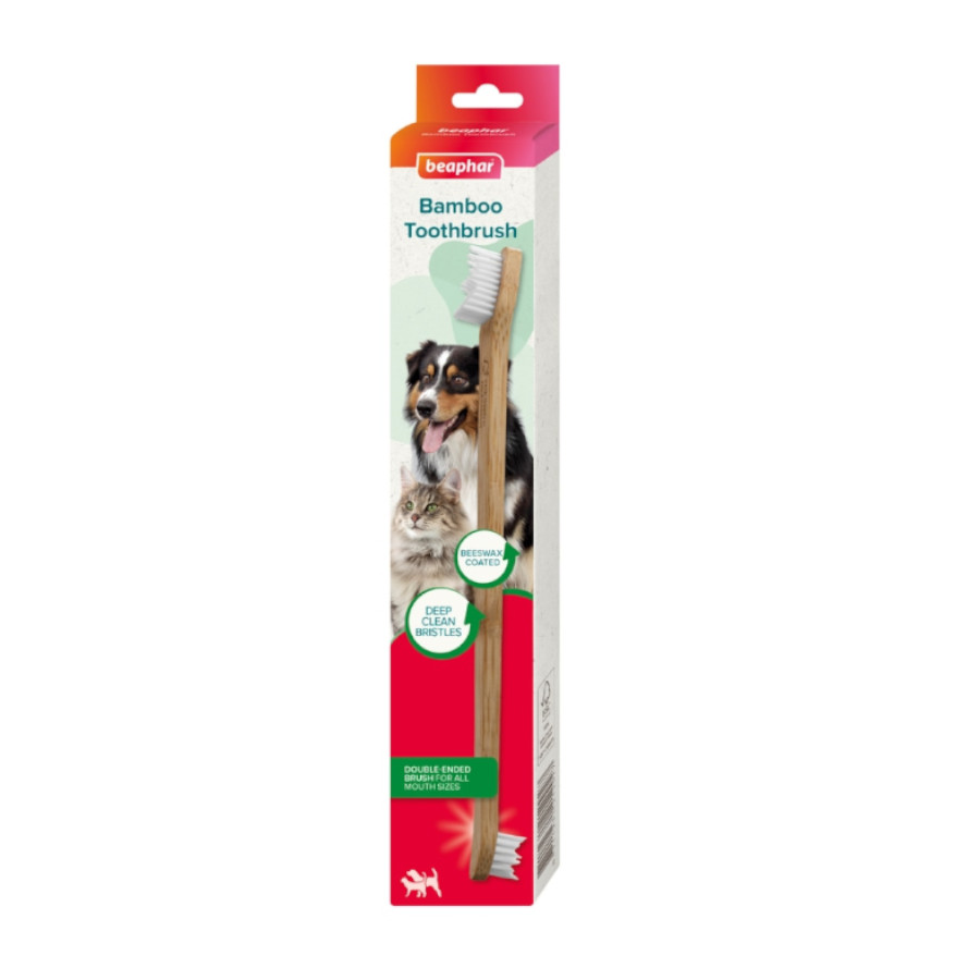 Beaphar Cepillo Dental de Bambú para Perros y Gatos