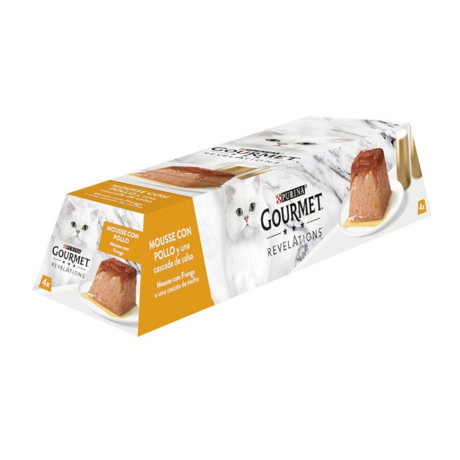 4 tarrinas x 57 g Gourmet Revelations Pollo tarrinas en mousse para gatos