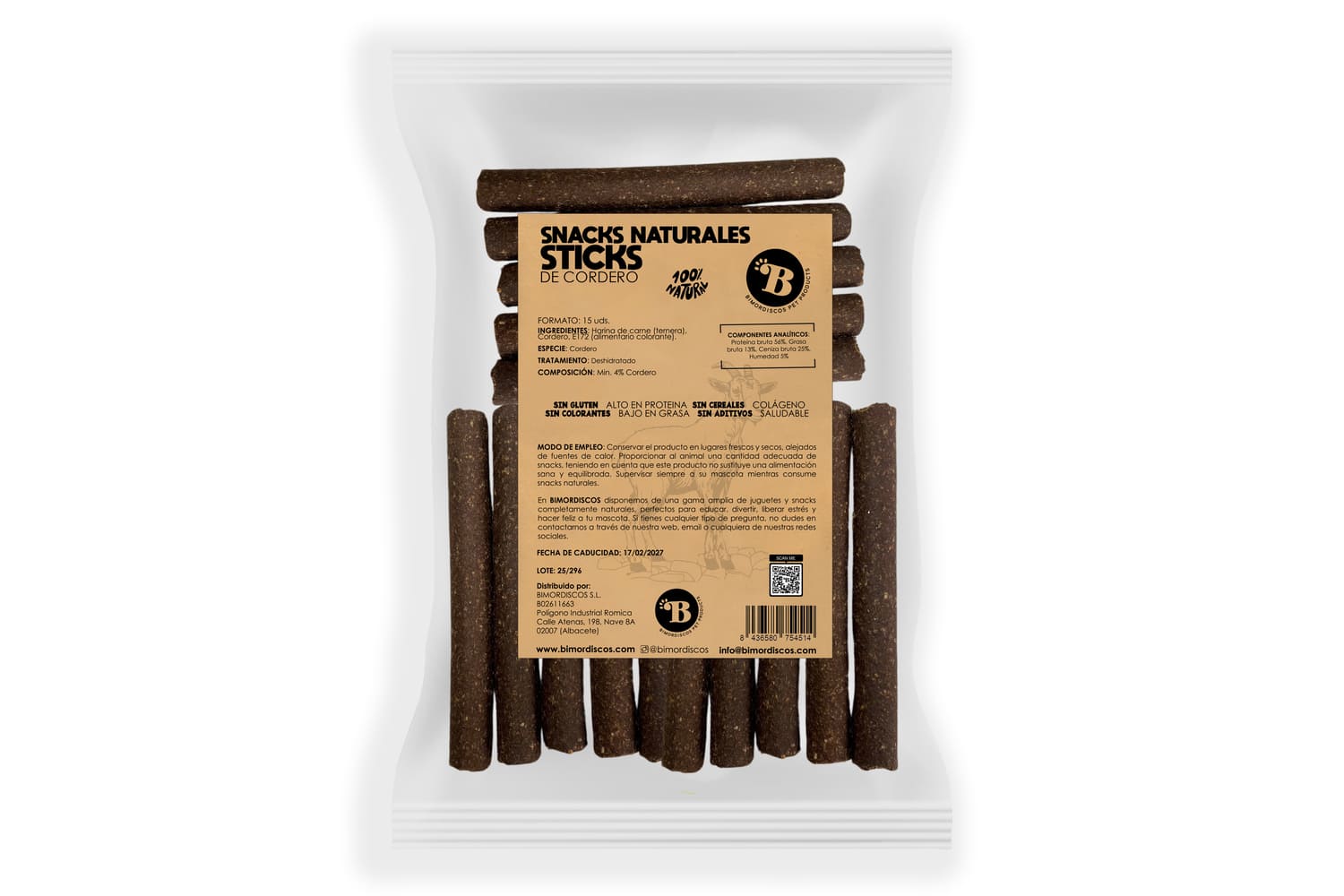 BIMORDISCOS Barritas para Perros y Gatos – Cordero