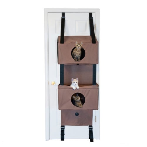 K & H Árbol de Tres niveles de Puertas para gatos