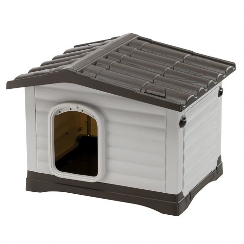 Ferplast dogvilla 60 caseta marrón y crema para perros