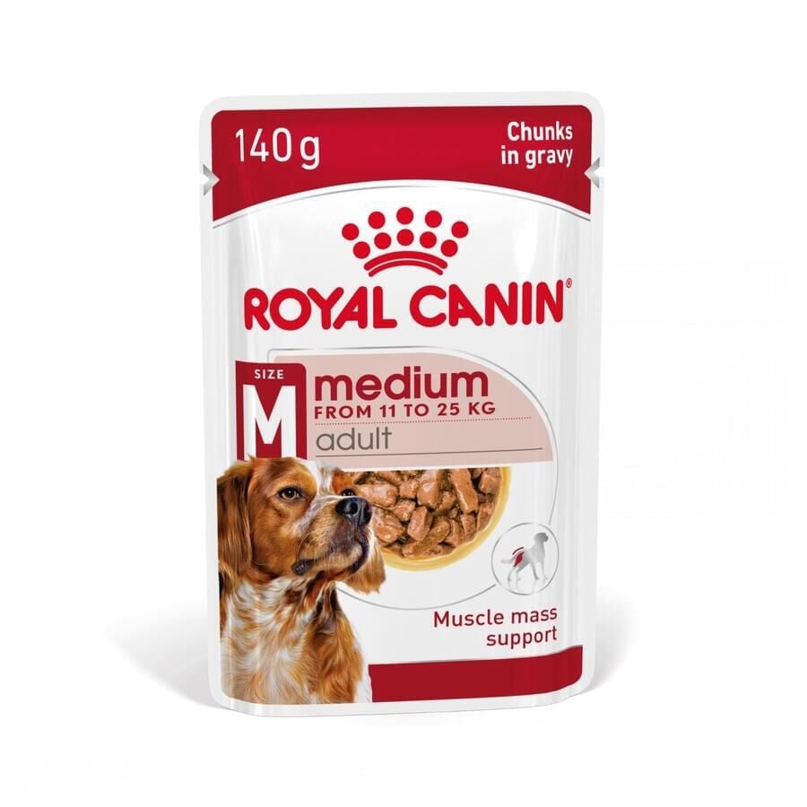 Royal Canin – Comida húmeda para perros adultos medianos Royal Canin en salsa. 140 g