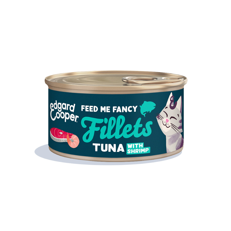 24 latas x 70 g Edgard & Cooper Filetes de Atún y Gambas lata para gatos ¡Pack Ahorro!