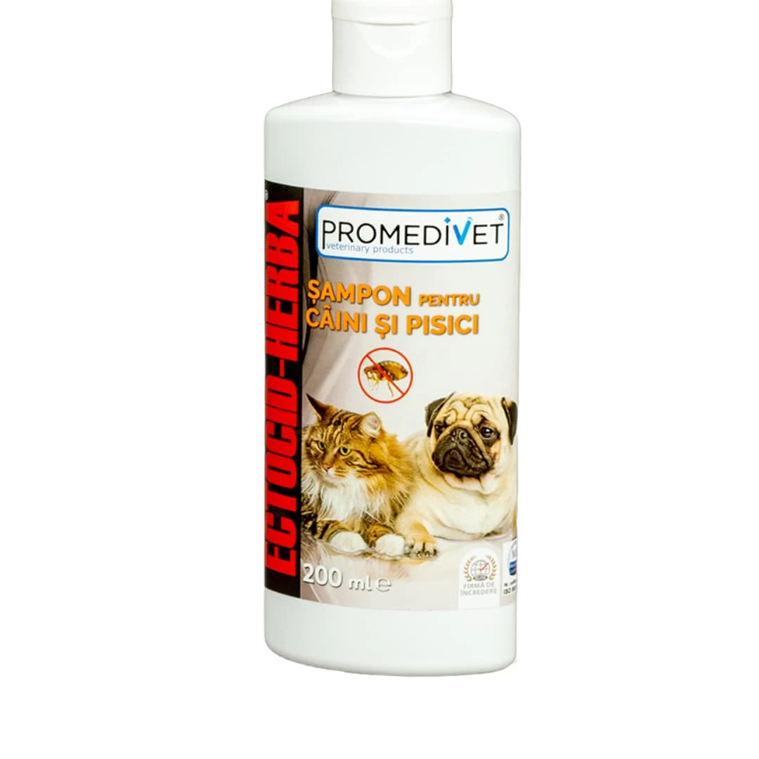 ECTOCID Herba – Champú Antiparasitario Natural para Perros y Gatos, 200 ml